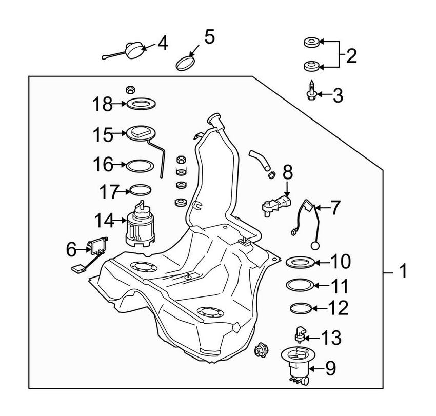 Mercedes Fuel Tank Cap 2214700805